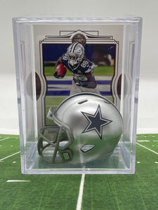 Dallas Cowboys NFL mini helmet shadowbox w/ player card - Super Fan Cave