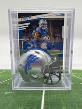 Load image into Gallery viewer, Detroit Lions mini helmet shadowbox w/ player card - Super Fan Cave