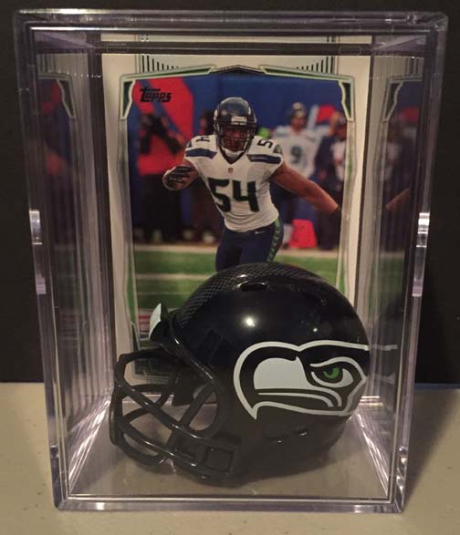 Seattle Seahawks NFL Helmet Shadowbox w/Richard Sherman card