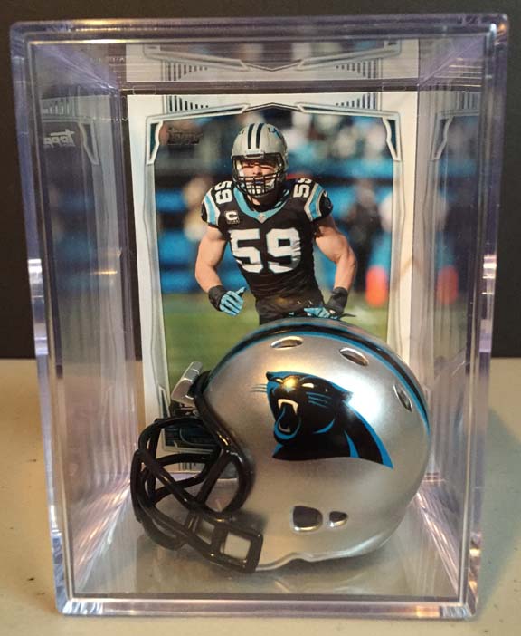 : Carolina Panthers NFL Helmet Shadowbox w/ Greg Olsen card :  Sports & Outdoors