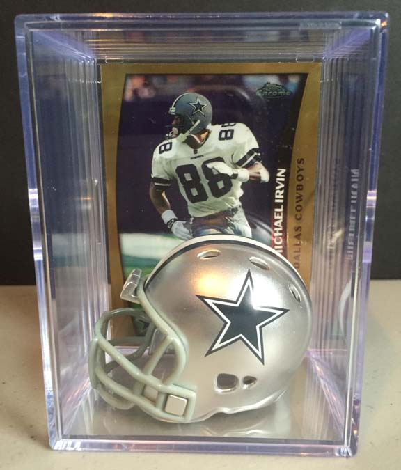 dallas cowboys mini football helmets Dallas Cowboys NFL mini helmet shadowbox w/ player card– MASTERBAZ