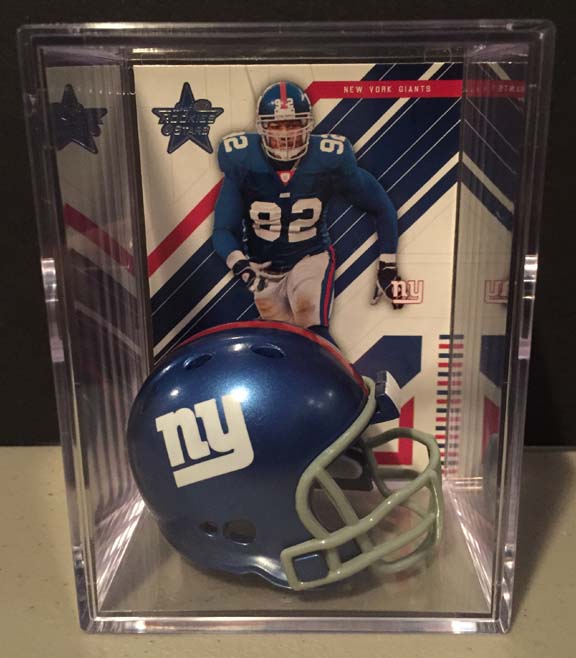 New York Giants NFL Helmet Shadowbox w/Odell Beckham Jr. card