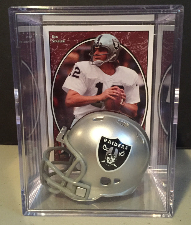 : Oakland Raiders NFL Helmet Shadowbox w/Amari Cooper card :  Collectibles & Fine Art