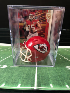 NFL All-Star Line up mini helmet shadowbox w/ player card - Super Fan Cave