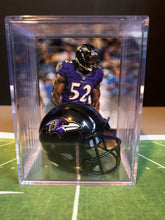 Load image into Gallery viewer, Baltimore Ravens mini helmet shadowbox w/ player card - Super Fan Cave