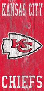 NFL Distressed Heritage Team Logo Wood Sign - 6"x12" - Super Fan Cave