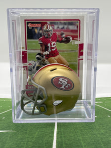 San Francisco 49ers NFL mini helmet shadowbox w/ player card - Super Fan Cave