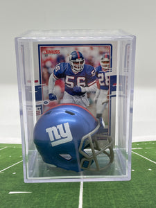 New York Giants NFL mini helmet shadowbox w/ player card - Super Fan Cave