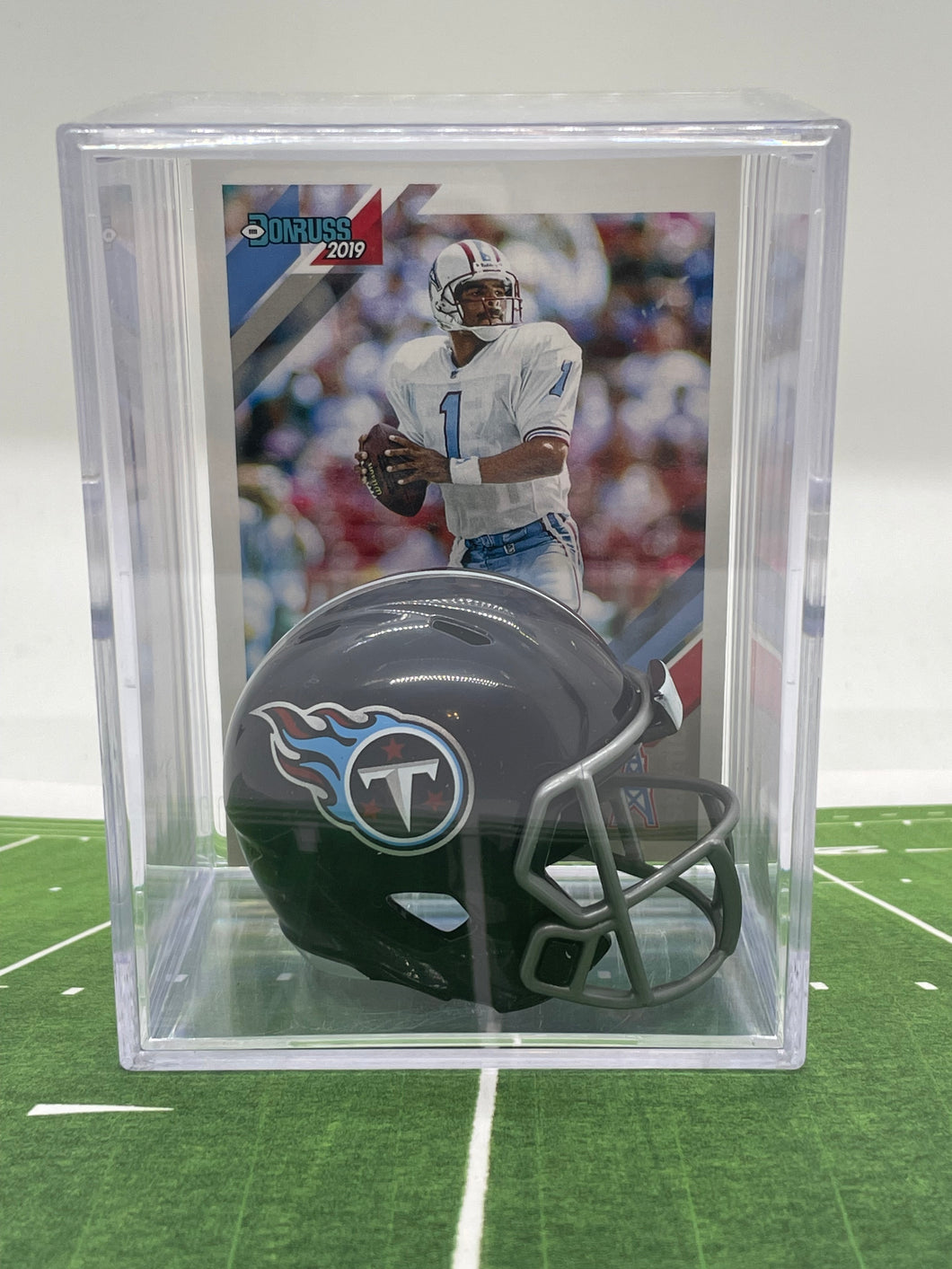 Tennessee Titans NFL mini helmet shadowbox w/ card - Super Fan Cave