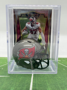 Tampa Bay Buccaneers NFL mini helmet shadowbox w/ player card - Super Fan Cave