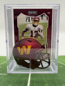 Washington Commanders NFL mini helmet shadowbox w/ player card - Super Fan Cave