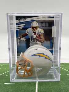 Los Angeles Chargers NFL mini helmet shadowbox w/ player card - Super Fan Cave