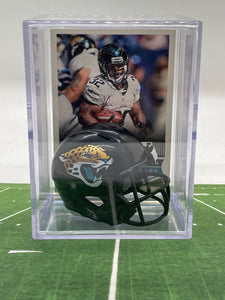 Jacksonville Jaguars NFL mini helmet shadowbox w/ player card - Super Fan Cave