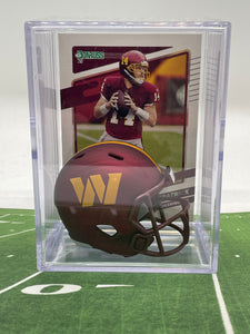 Washington Commanders NFL mini helmet shadowbox w/ player card - Super Fan Cave