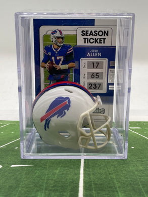 Buffalo Bills mini helmet shadowbox w/ player card - Super Fan Cave