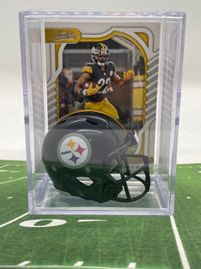 Pittsburgh Steelers NFL mini helmet shadowbox w/ player card - Super Fan Cave