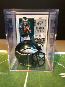 eagles football action helmet Philadelphia Eagles NFL mini helmet shadowbox w/ player card– MASTERBAZ