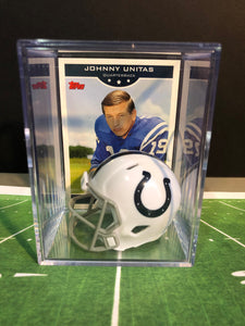 Indianapolis Colts NFL mini helmet shadowbox w/ player card - Super Fan Cave