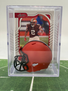 Cleveland Browns mini helmet shadowbox w/ player card - Super Fan Cave