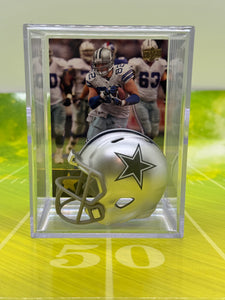 Dallas Cowboys NFL mini helmet shadowbox w/ player card - Super Fan Cave