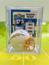 Load image into Gallery viewer, Los Angeles Chargers NFL mini helmet shadowbox w/ player card - Super Fan Cave