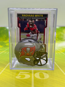 Tampa Bay Buccaneers NFL mini helmet shadowbox w/ player card - Super Fan Cave