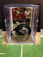 Load image into Gallery viewer, Atlanta Falcons mini helmet shadowbox w/ player card - Super Fan Cave