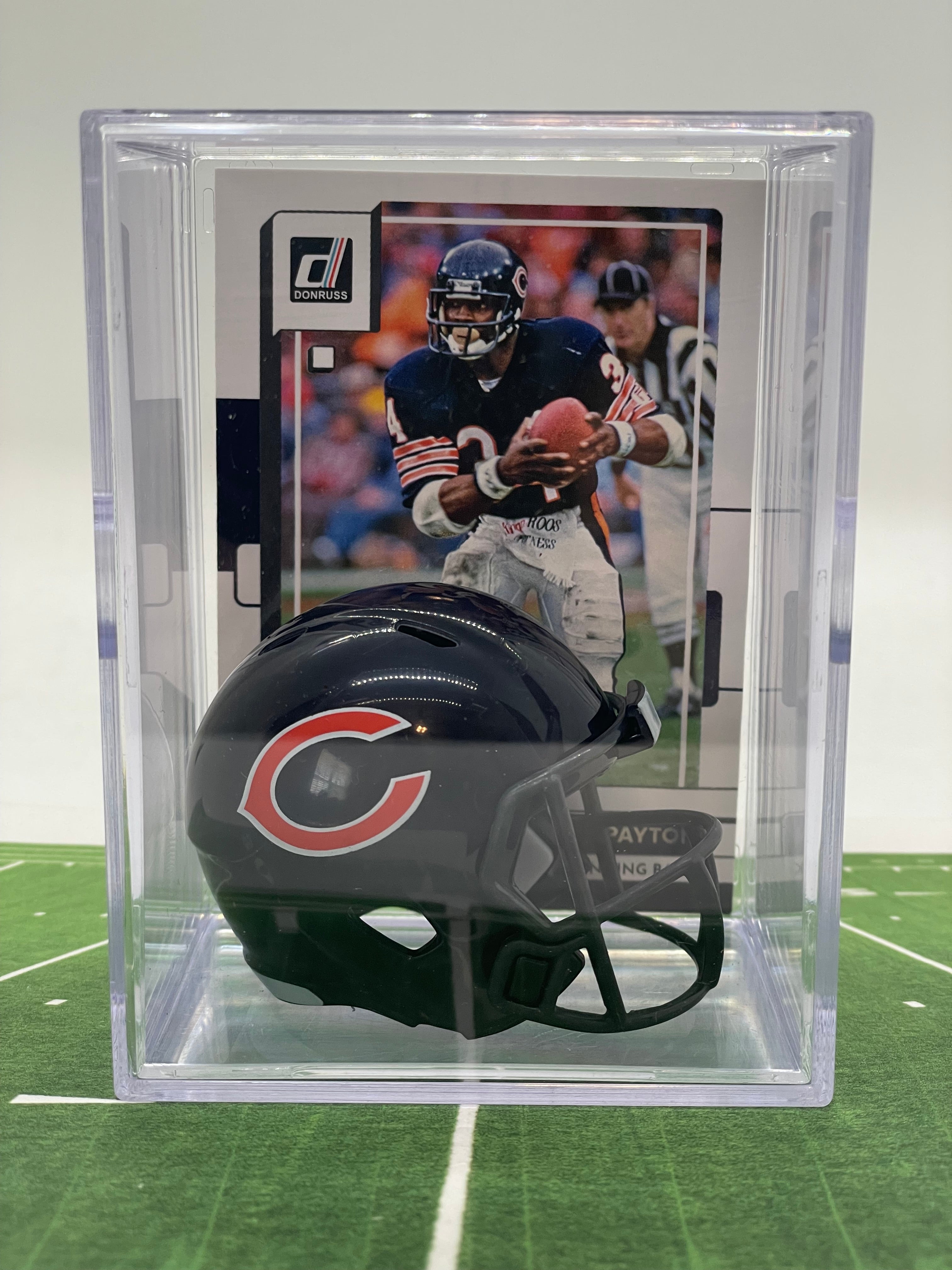 bears mini football helmet Chicago Bears mini helmet shadowbox w/ player card– MASTERBAZ