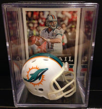 Load image into Gallery viewer, Miami Dolphins NFL mini helmet shadowbox w/ player card - Super Fan Cave