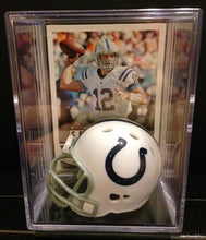 Load image into Gallery viewer, Indianapolis Colts NFL mini helmet shadowbox w/ player card - Super Fan Cave