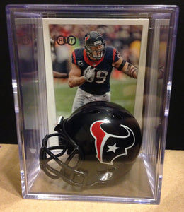 Houston Texans NFL mini helmet shadowbox w/ player card - Super Fan Cave
