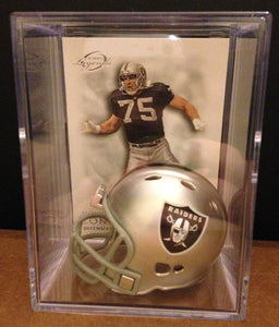 Oakland Raiders NFL mini helmet shadowbox w/ player card - Super Fan Cave