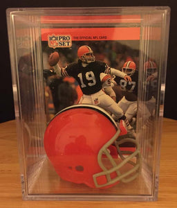 cleveland browns football helmet case Cleveland Browns mini helmet shadowbox w/ player card– MASTERBAZ