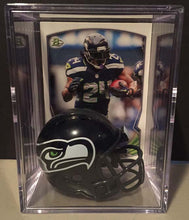 Load image into Gallery viewer, Seattle Seahawks NFL mini helmet shadowbox w/ player card - Super Fan Cave