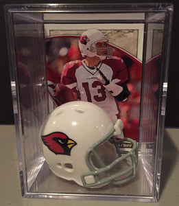 Arizona Cardinals mini helmet shadowbox w/ player card - Super Fan Cave
