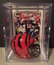 Load image into Gallery viewer, Cincinnati Bengals mini helmet shadowbox w/ player card - Super Fan Cave