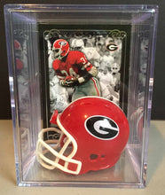 Load image into Gallery viewer, Georgia Bulldogs NCAA mini helmet shadowbox w/ player card - Super Fan Cave