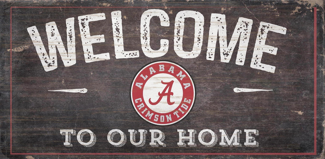 NCAA College Team Logo Wood Sign - WELCOME TO OUR HOME 12