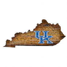 Load image into Gallery viewer, NCAA College Team Logo State Design Wood Sign - Super Fan Cave