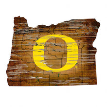 Load image into Gallery viewer, NCAA College Team Logo State Design Wood Sign - Super Fan Cave