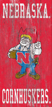 Load image into Gallery viewer, NCAA College Team Logo Wood Sign - HERITAGE 6&quot;x12&quot; - Super Fan Cave