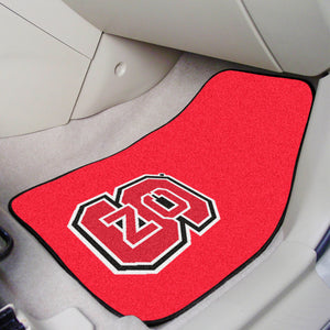 NCAA College Team Logo 2-piece Carpet Car Mat Set - Super Fan Cave