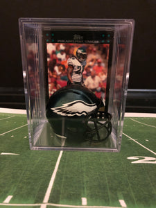Philadelphia Eagles NFL mini helmet shadowbox w/ player card - Super Fan Cave