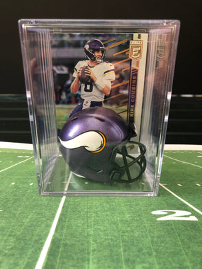 Minnesota Vikings NFL mini helmet shadowbox w/ player card - Super Fan Cave
