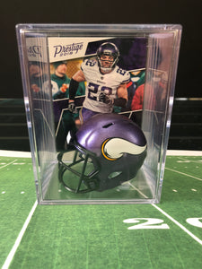 Minnesota Vikings NFL mini helmet shadowbox w/ player card - Super Fan Cave