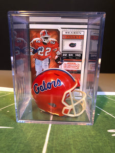 Florida Gators NCAA mini helmet shadowbox w/ player card - Super Fan Cave