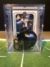 Load image into Gallery viewer, Baltimore Ravens mini helmet shadowbox w/ player card - Super Fan Cave