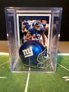 New York Giants NFL mini helmet shadowbox w/ player card - Super Fan Cave