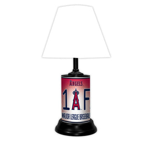 MLB Baseball #1 Fan Team Logo License Plate made Lamp with shade - Super Fan Cave