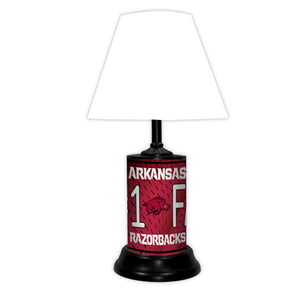 NCAA College #1 Fan Team Logo License Plate made Lamp with shade - Super Fan Cave